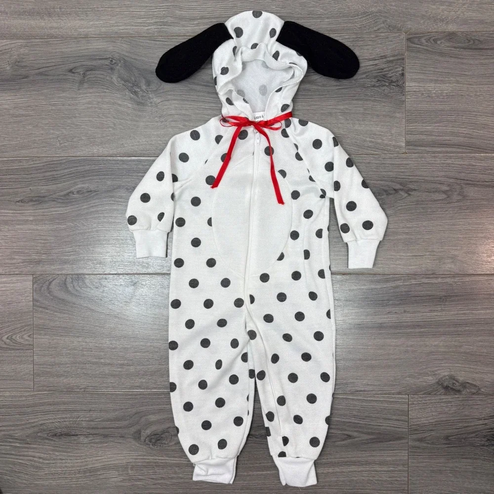 Vintage Learn & Play Dalmatian Dog Costume Jumpsuit 18M White Black USA